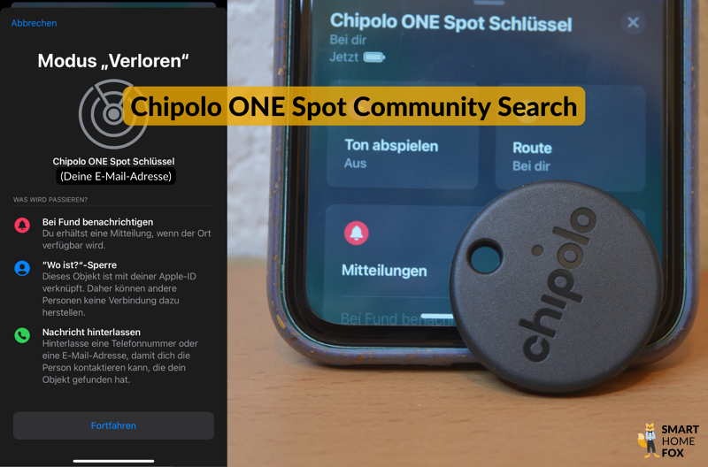 Screenshot des Verloren Modus in Apple Wo ist App